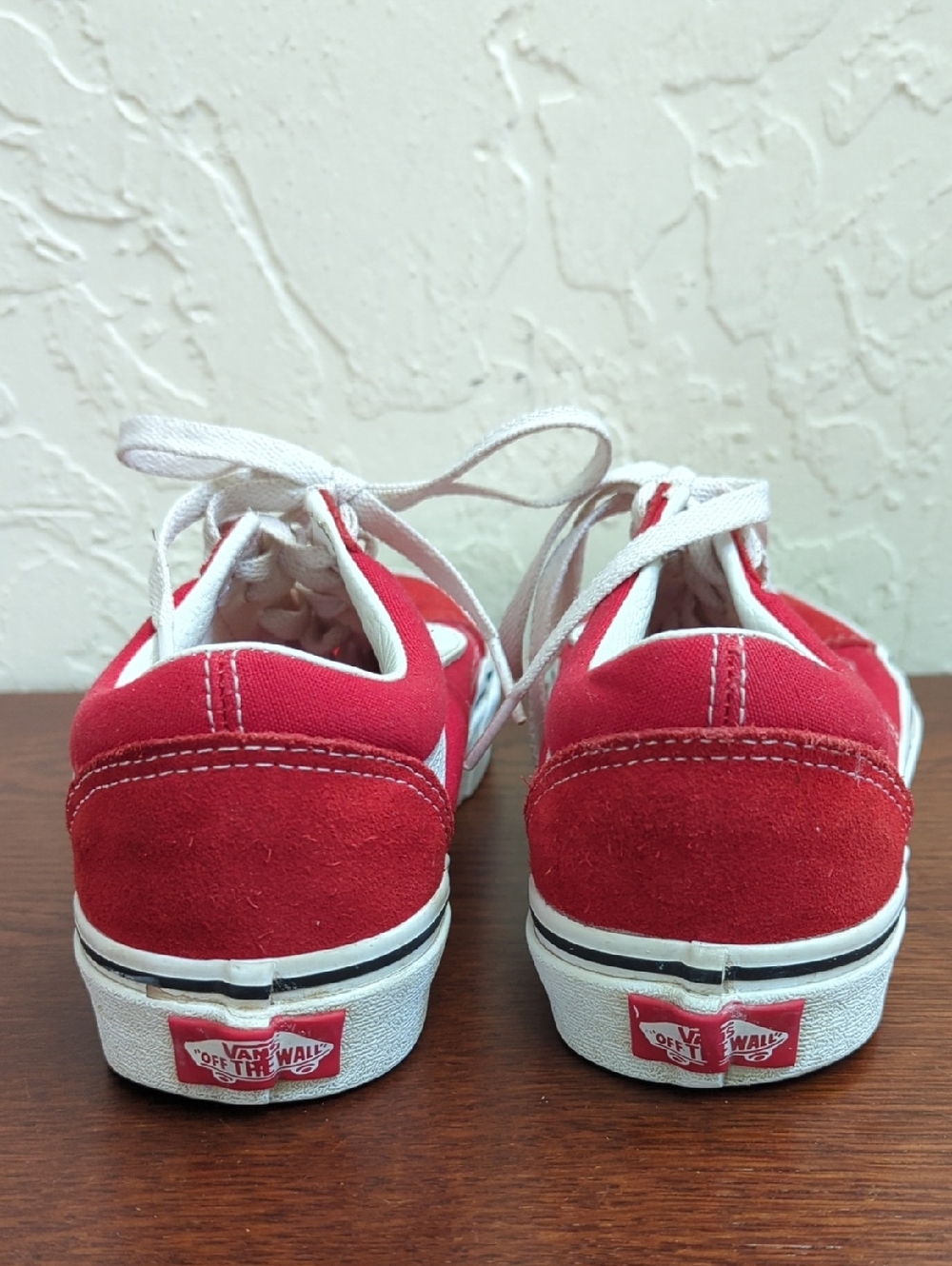 VANS Old Skool Racing Red & True White Sneakers Size Men's 5 / Women's 6.5 - Picture 9 of 12